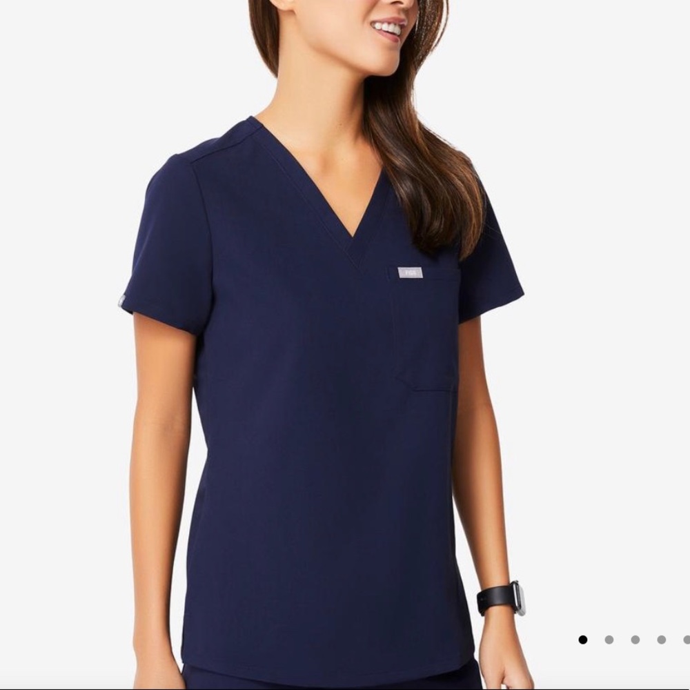 FIGS Navy Blue Scrub Top